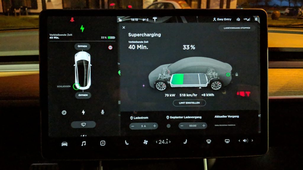 Ladeleistung am Supercharger in Moers